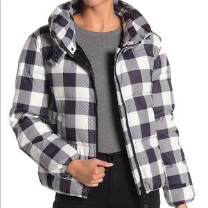 Juicy Couture Buffalo Check Plaid Heavy Warm Snow Winter Gingham Puffer Coat